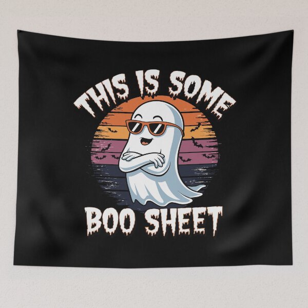 Item preview, Cool Ghost This Is Some Boo Sheet Halloween Pun Design designed and sold by Inspire-DuDe.