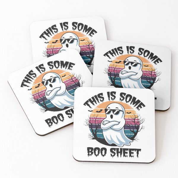 Item preview, Cool Ghost This Is Some Boo Sheet Halloween Pun Design designed and sold by Inspire-DuDe.