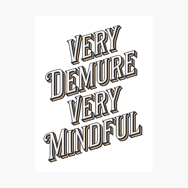 Item preview, very demure, very mindful classy trendy cute designed and sold by RedCircleArt.