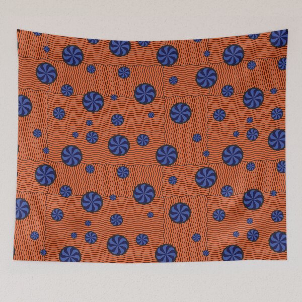 Item preview, African Pattern Floral Blue designed and sold by PolkaStudio.