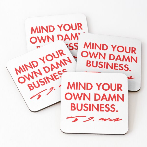 Item preview, Mind your own damn business - Tim Walz (all red signature) designed and sold by Thelittlelord.