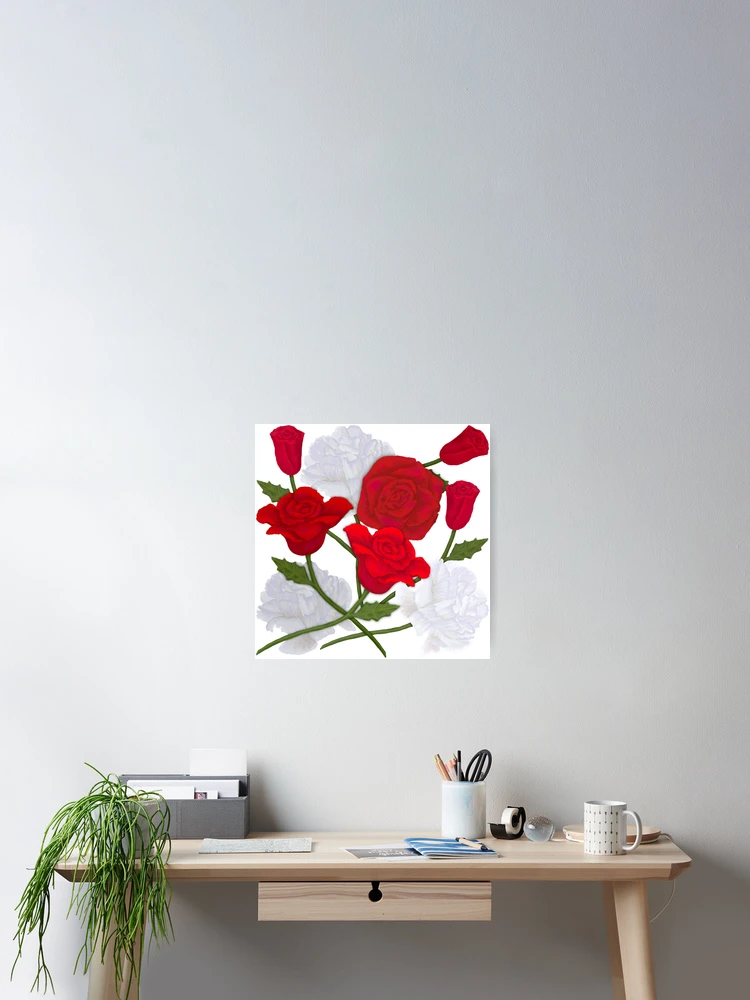 Thumbnail 2 of 3, Poster, Busy Roses designed and sold by AmberAzbell.