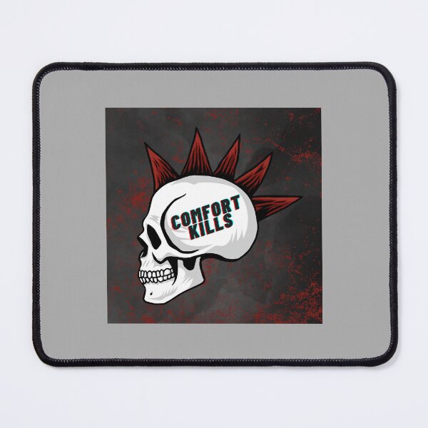 Item preview, Comfort Kills Skull with Red Mohawk designed and sold by tumbleweedphoto.