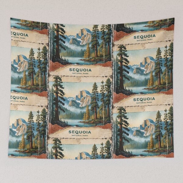 Item preview, Sequoia National Park Postcard Vintage Retro Travel designed and sold by TravelPostcardGems.