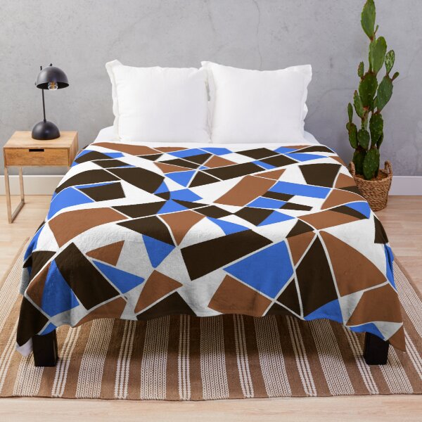 Item preview, Geodesic Geometric Abstract Art 7 Blue Brown designed and sold by taiche.