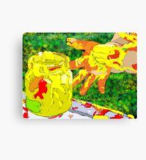 Finger Painting Canvas Print