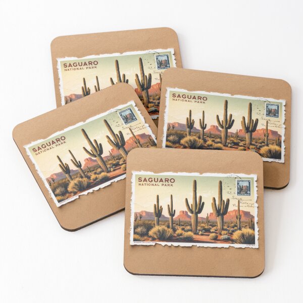 Item preview, Saguaro National Park Postcard Vintage Retro Travel designed and sold by TravelPostcardGems.