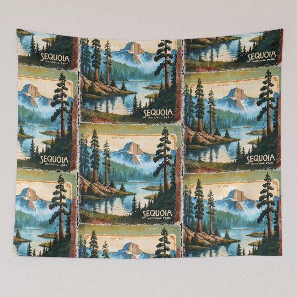 Item preview, Sequoia National Park Postcard Vintage Retro Travel designed and sold by TravelPostcardGems.
