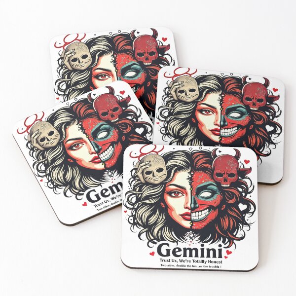 Item preview, Gemini Zodiac Duality Art - Two Sides of Fun and Trouble designed and sold by MindM.