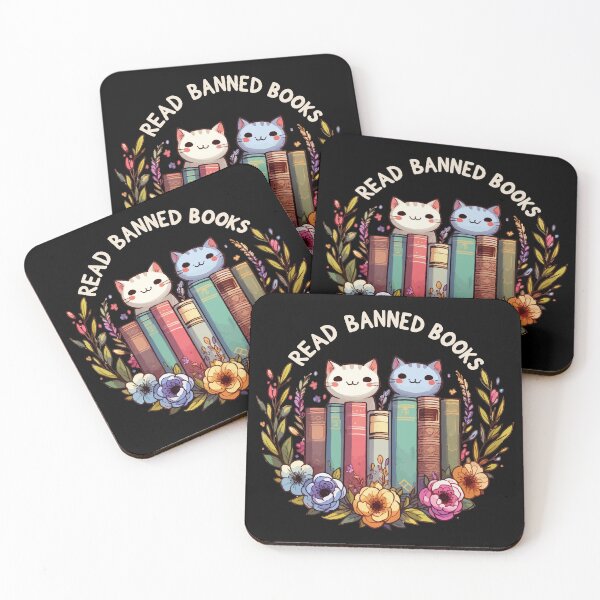 Item preview, Leer libros prohibidos Gatos florales designed and sold by TomFrontierArt.