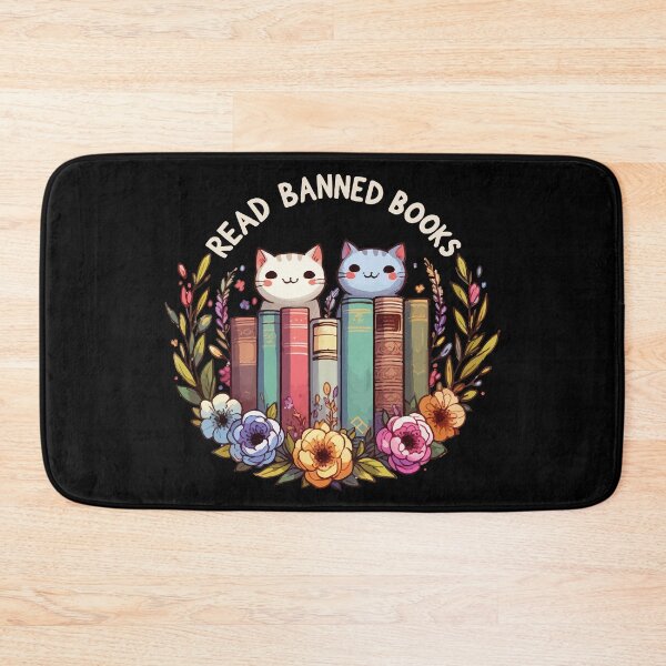Item preview, Read Banned Books Floral Cats designed and sold by TomFrontierArt.