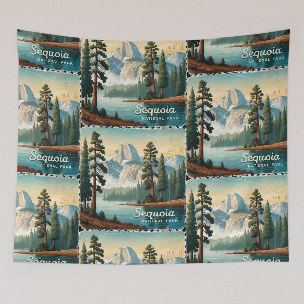 Item preview, Copy of Sequoia National Park Postcard Vintage Retro Travel designed and sold by TravelPostcardGems.
