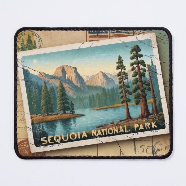 Item preview, Sequoia National Park Postcard Vintage Retro Travel designed and sold by TravelPostcardGems.