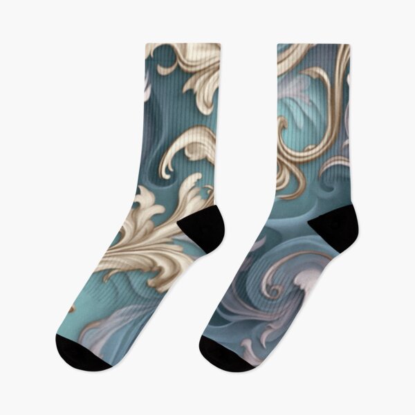 Item preview, Etheral Rococo Swirl Florals designed and sold by BirdsnStuff.
