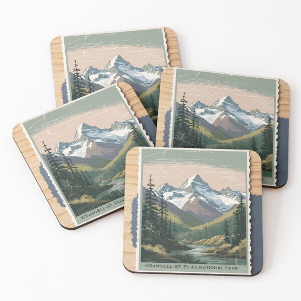 Item preview, Wrangell St Elias Alaska National Park Postcard Vintage Retro Travel designed and sold by TravelPostcardGems.
