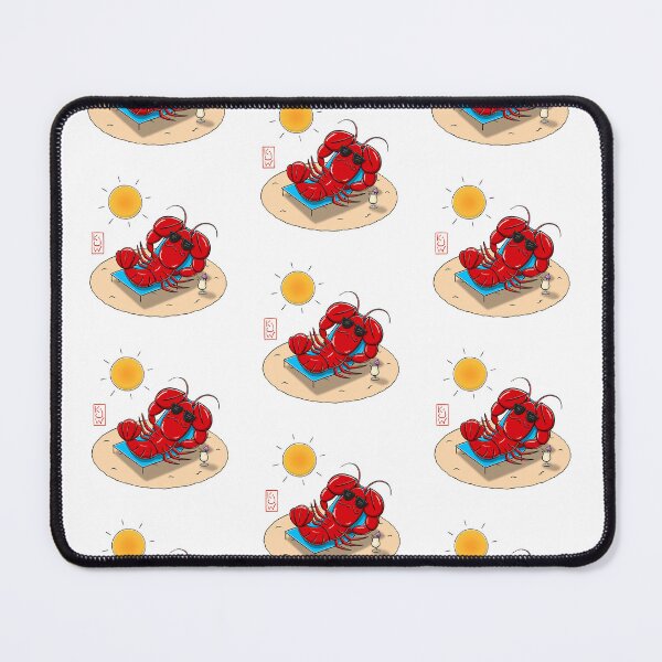 Item preview, Lobster Sunbathing - Lobster Cartoon designed and sold by katwuArt.