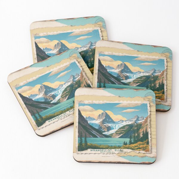 Item preview, Wrangell St Elias Alaska National Park Postcard Vintage Retro Travel designed and sold by TravelPostcardGems.