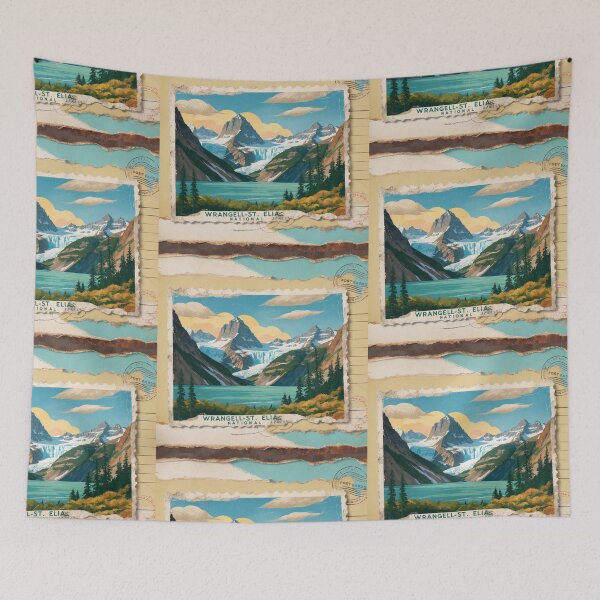 Item preview, Wrangell St Elias Alaska National Park Postcard Vintage Retro Travel designed and sold by TravelPostcardGems.