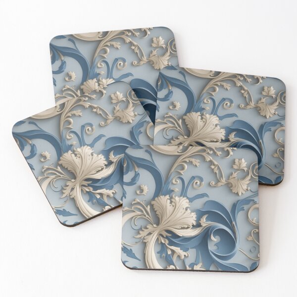 Item preview, Etheral Rococo Swirl Florals designed and sold by BirdsnStuff.