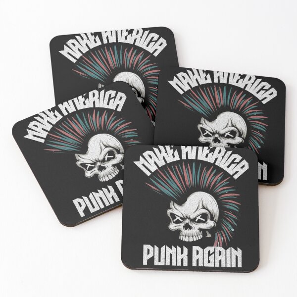 Item preview, Make America Punk Again Mohawk Skull designed and sold by artbybrado.
