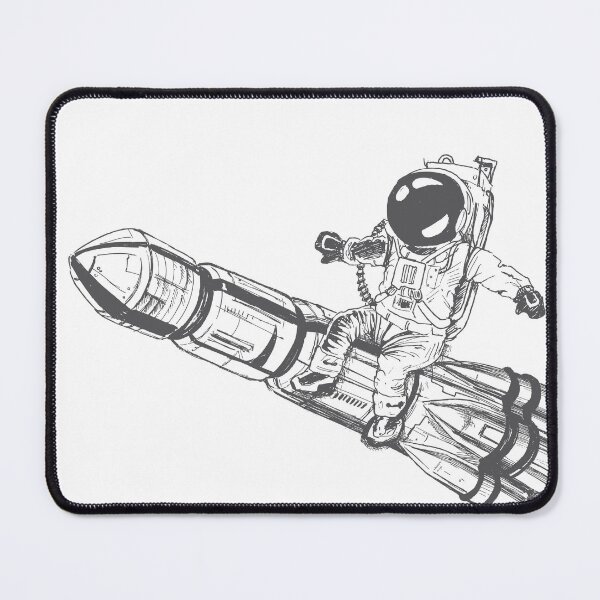 Item preview, Rocket-Powered Astronaut Hand-Drawn Adventure designed and sold by Design Etstore.