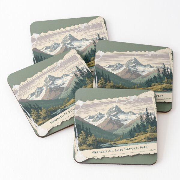 Item preview, Wrangell St Elias Alaska National Park Postcard Vintage Retro Travel designed and sold by TravelPostcardGems.