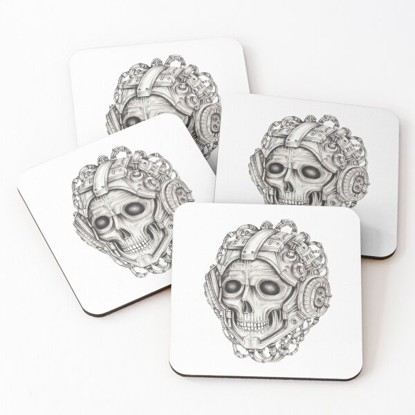 Item preview, Cyberpunk skull surreal art. designed and sold by Jiwsurreal.