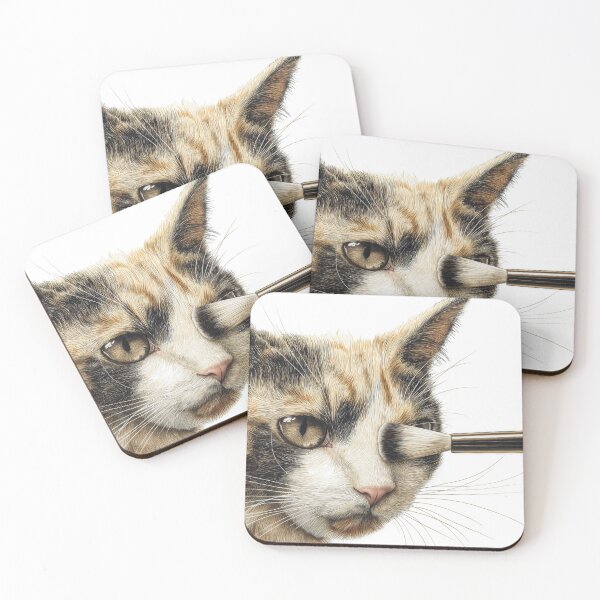 Item preview, kitty doing make up designed and sold by PricklyPeanut.