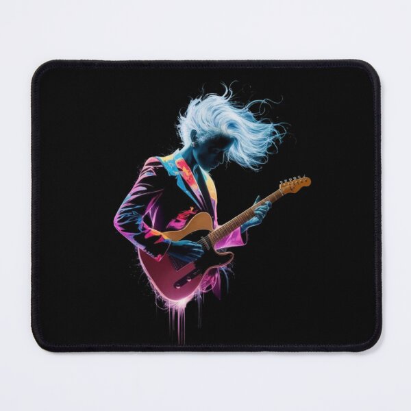 Item preview, Electric Guitarist in Neon Colors - Dynamic Music Art designed and sold by love3617.
