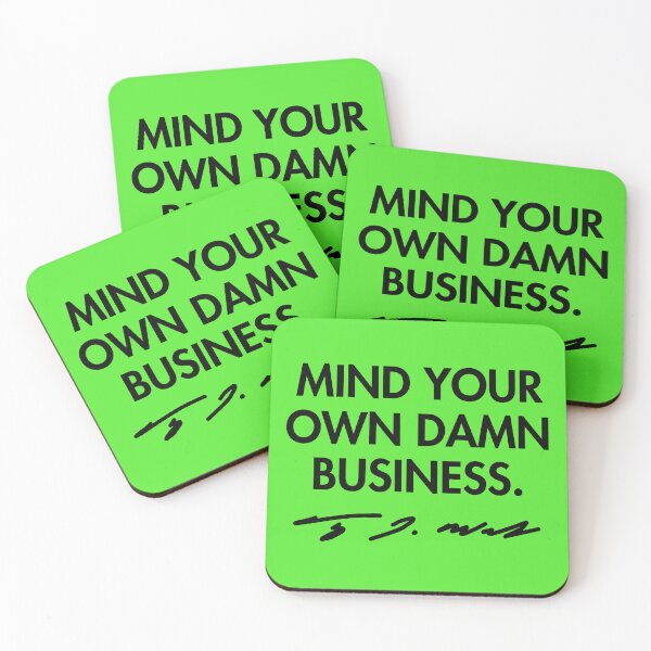 Item preview, Mind your own damn business - Tim Walz (black signature) 2.0 designed and sold by Thelittlelord.