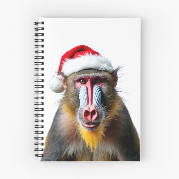 Item preview, Funny Mandrill Wearing Christmas Hat designed and sold by LazyOwlStore.