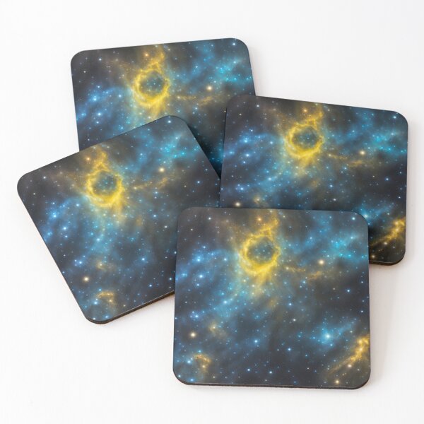 Item preview, Blue and Yellow Cosmic Radiance designed and sold by BirdsnStuff.