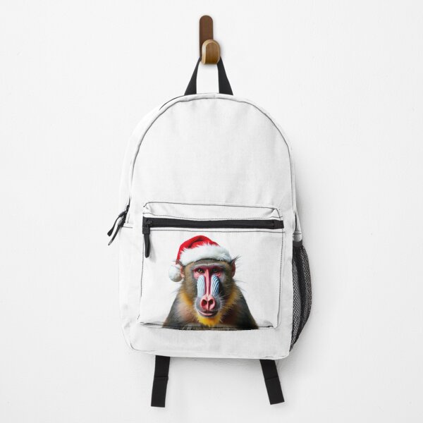 Item preview, Funny Mandrill Wearing Christmas Hat designed and sold by LazyOwlStore.