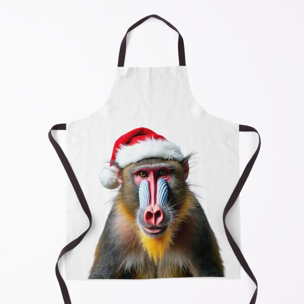 Item preview, Funny Mandrill Wearing Christmas Hat designed and sold by LazyOwlStore.
