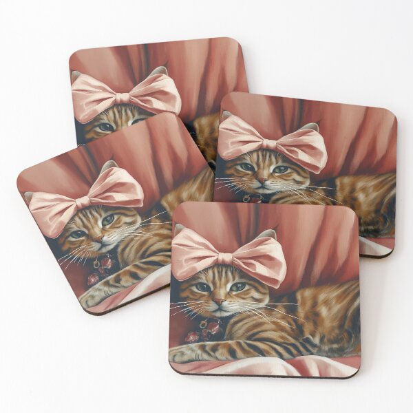 Item preview, kitty in a bow designed and sold by PricklyPeanut.