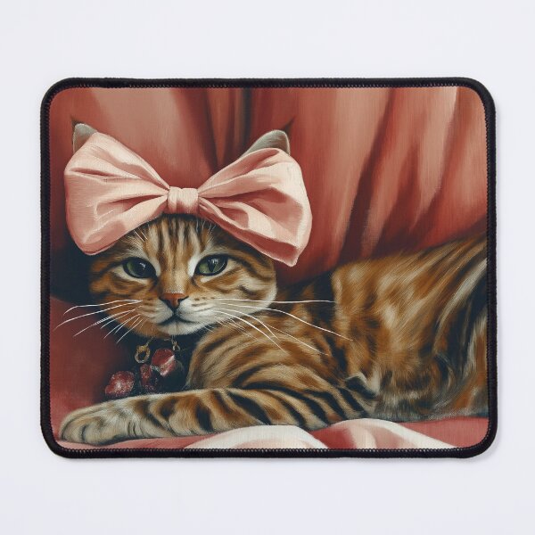 Item preview, kitty in a bow designed and sold by PricklyPeanut.