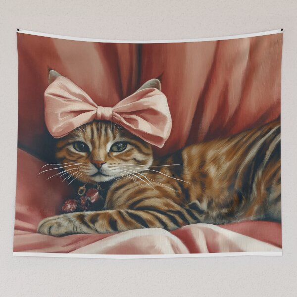 Item preview, kitty in a bow designed and sold by PricklyPeanut.