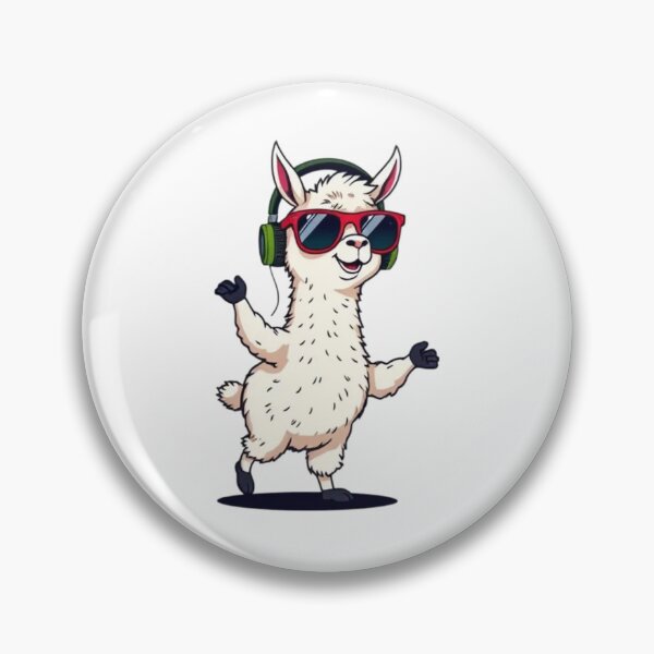 Item preview, Dancing Llama with Headphones designed and sold by BikeRelaxStudio.