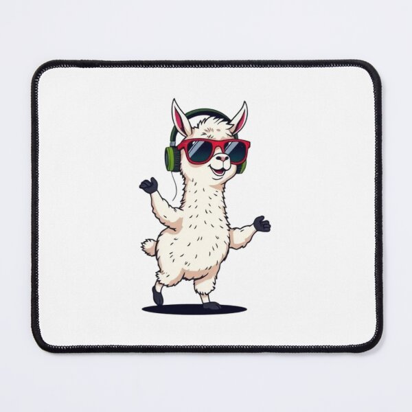 Item preview, Dancing Llama with Headphones designed and sold by BikeRelaxStudio.