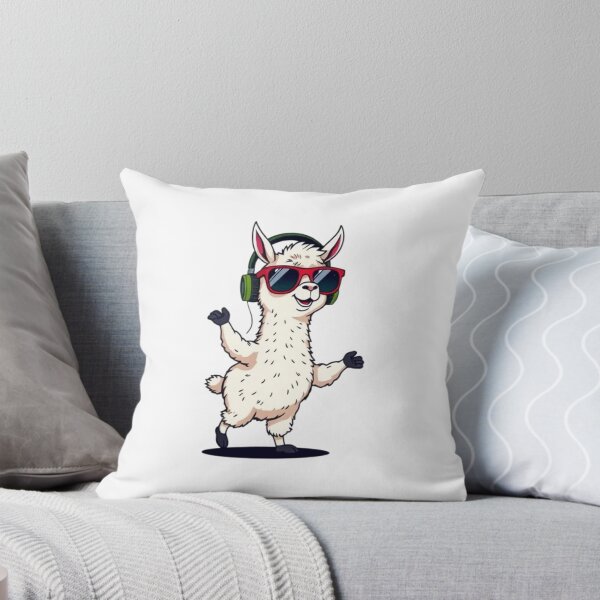 Item preview, Dancing Llama with Headphones designed and sold by BikeRelaxStudio.