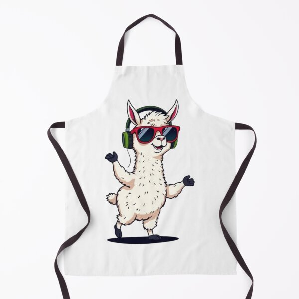 Item preview, Dancing Llama with Headphones designed and sold by BikeRelaxStudio.