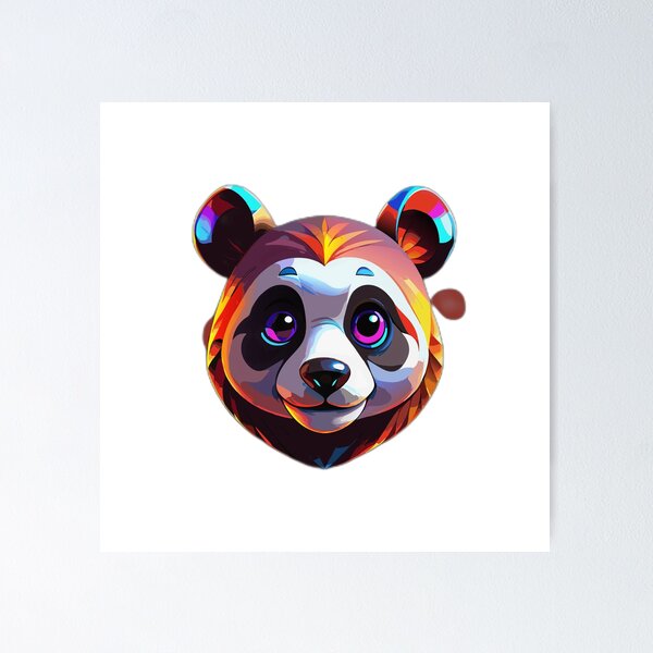 Aperçu de l'œuvre Paysage de rêve coloré avec panda créée et vendue par MUV3.