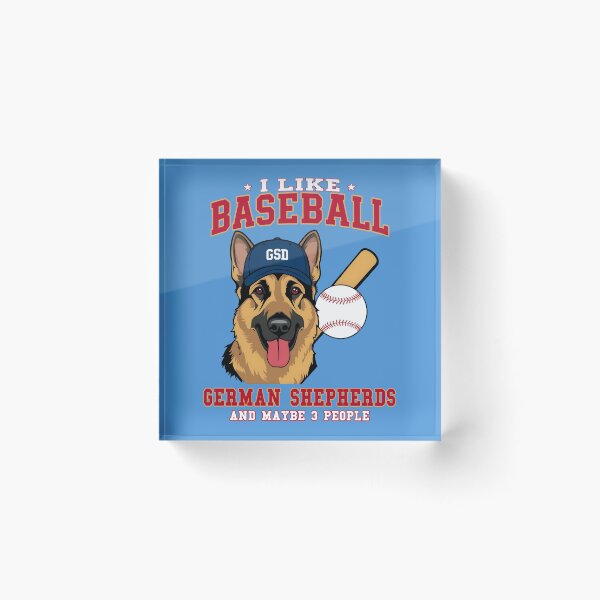 Item preview, I Like Baseball, German Shepherds, and Maybe 3 People - Fun Sports Design designed and sold by brindled.