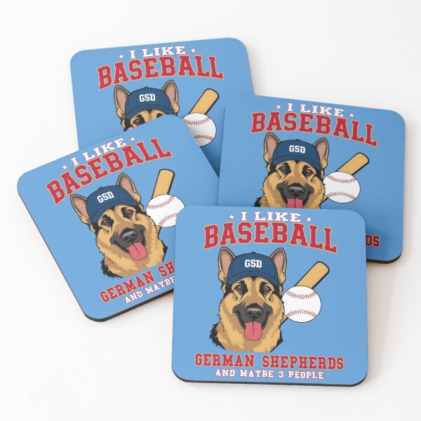 Item preview, I Like Baseball, German Shepherds, and Maybe 3 People - Fun Sports Design designed and sold by brindled.