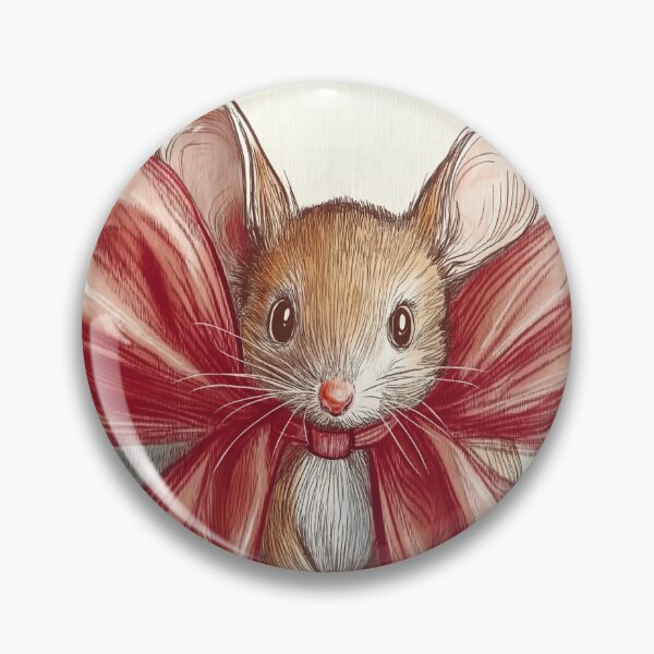 Item preview, mouse in bow designed and sold by PricklyPeanut.