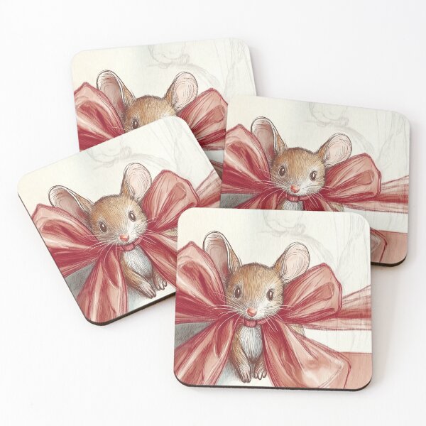 Item preview, mouse in bow designed and sold by PricklyPeanut.