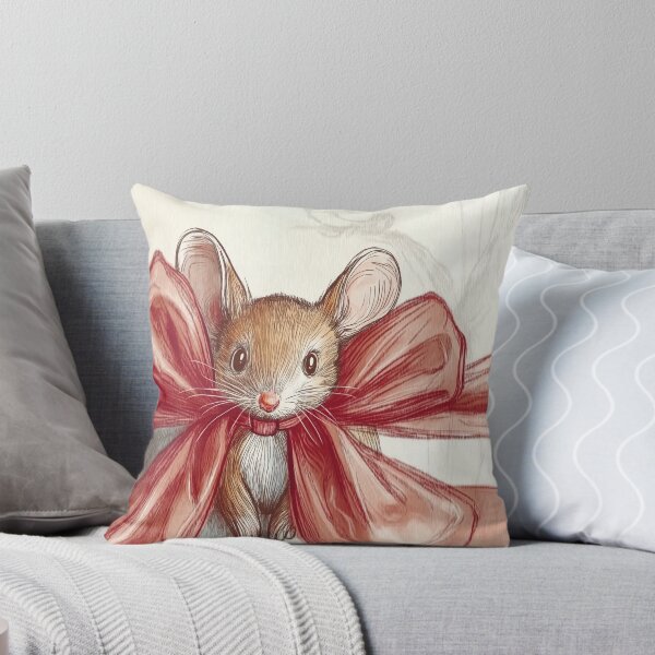 Item preview, mouse in bow designed and sold by PricklyPeanut.