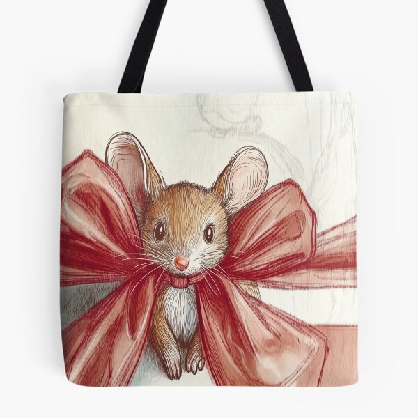 Item preview, mouse in bow designed and sold by PricklyPeanut.