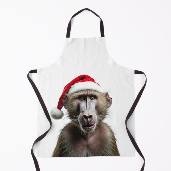Artikelvorschau, Lustiger Pavian mit Weihnachtsmütze entworfen und verkauft von LazyOwlStore.