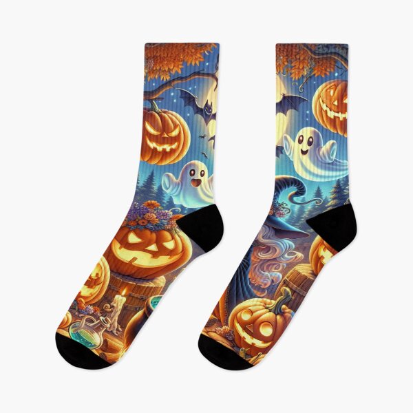 Item preview, Halloween, ghost, witch, pumpkin, bat, cauldron, forest, October 31 designed and sold by Redbdon.